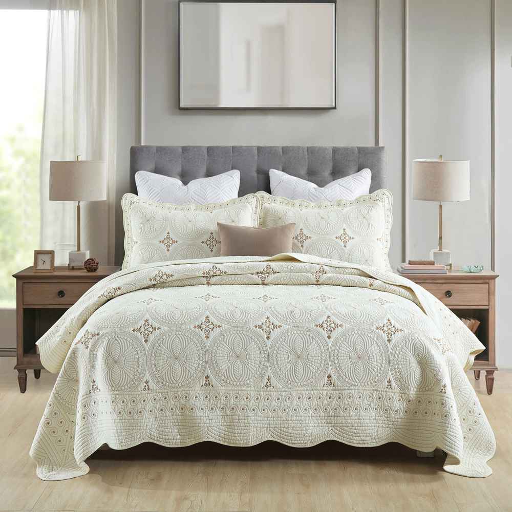 3-Piece Sets Encrypted Quilting Quilt Set Classic