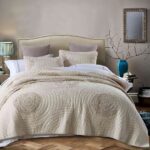 3-Piece Sets Encrypted Quilting Quilt Set Circular Pattern