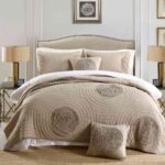 3-Piece Sets Encrypted Quilting Quilt Set Circular Pattern