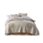 3-Piece Sets Encrypted Quilting Quilt Set Circular Pattern