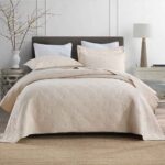3-Piece Sets Encrypted Quilting Quilt Set Grid Embroider