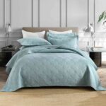 3-Piece Sets Encrypted Quilting Quilt Set Grid Embroider